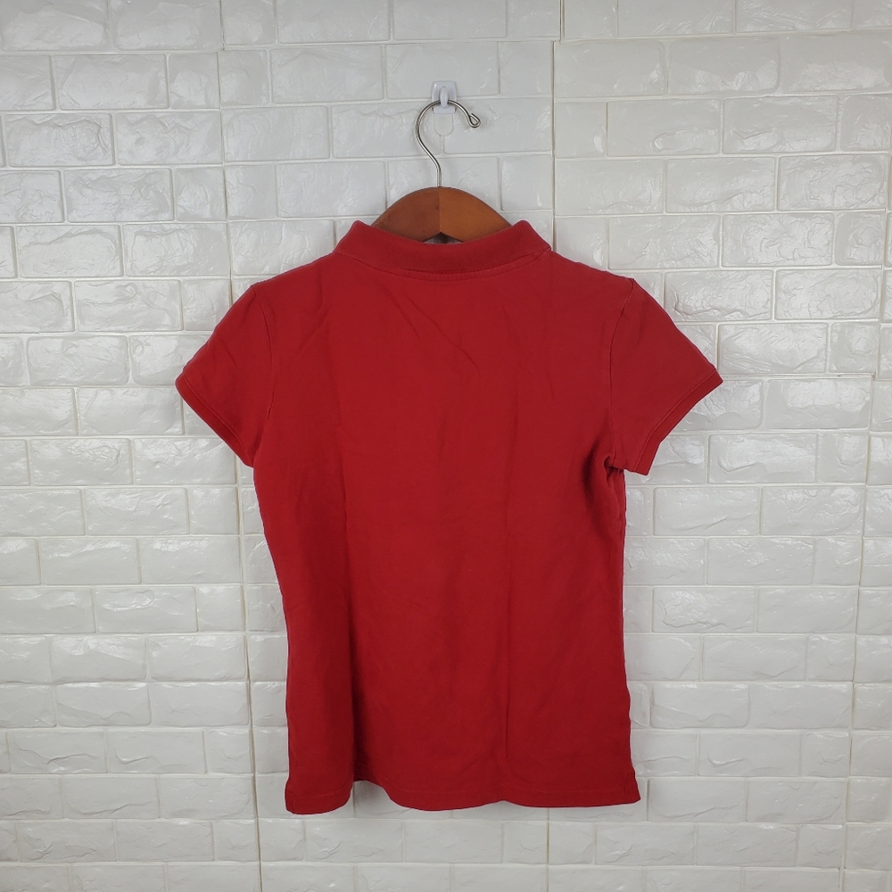 Cat & Jack Girls Large Red Polo Shirt – Classic School Uniform Top - Picture 3 of 4